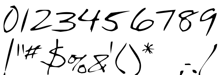 Stan's Hand Font OTHER CHARS