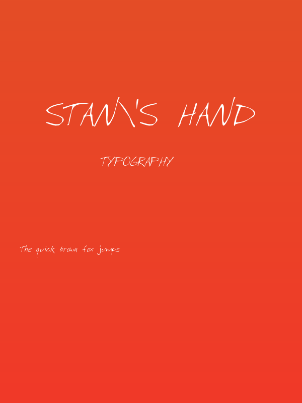 Stan's Hand Poster