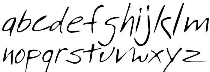 Stan's Hand Font LOWERCASE