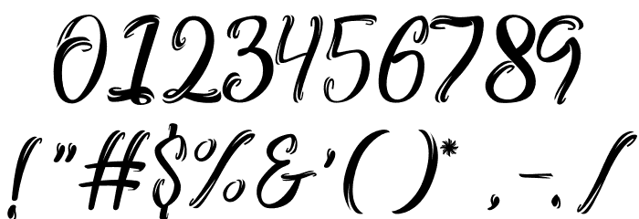 Stanwick Caligraphy Font OTHER CHARS