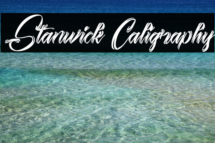 Stanwick Caligraphy Font examples