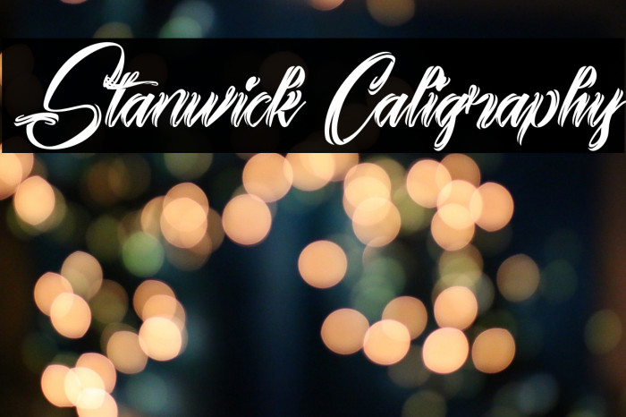 Stanwick Caligraphy Font examples