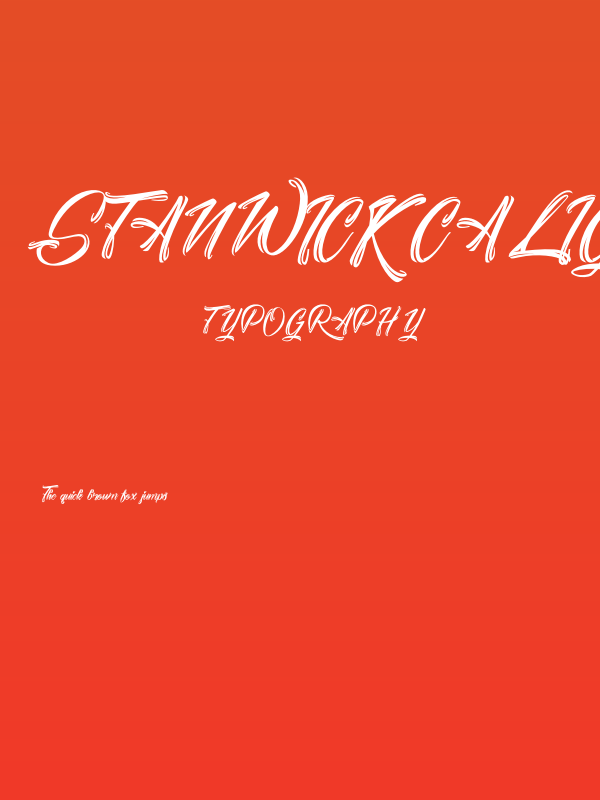 Stanwick Caligraphy Poster