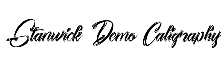 Stanwick Demo Caligraphy  les polices de caractères gratuit tlcharger