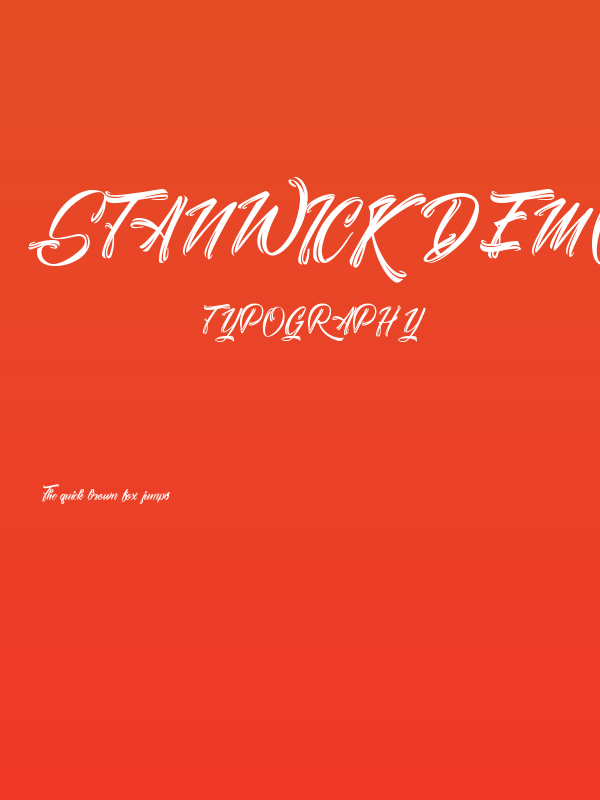 Stanwick Demo Caligraphy Poster