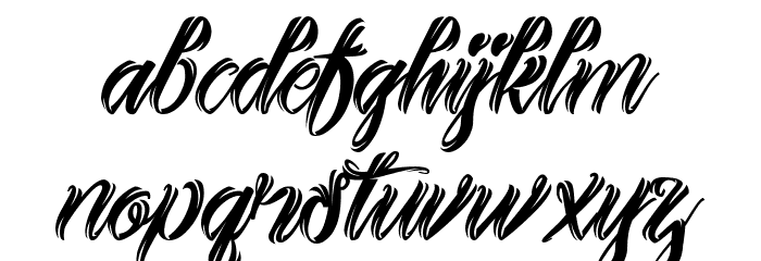 Stanwick Demo Caligraphy Font LOWERCASE