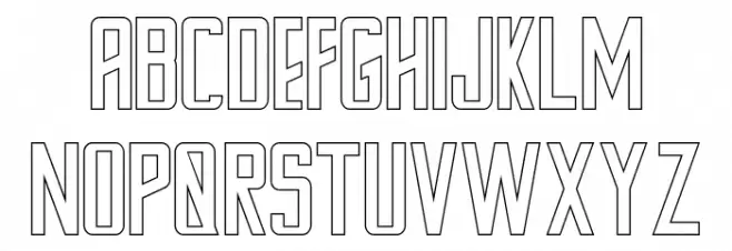 Stanwick Demo Outline Schriftart Groß