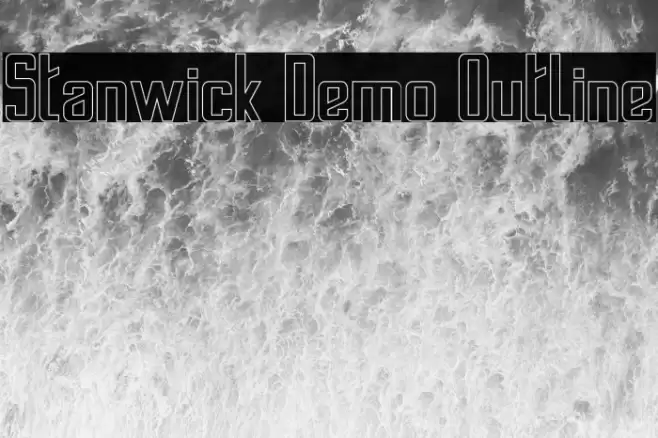 Stanwick Demo Outline Font examples