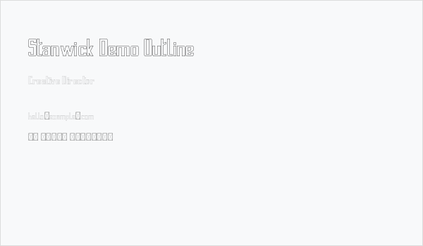 Stanwick Demo Outline Business Card