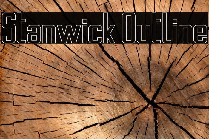 Stanwick Outline Font examples