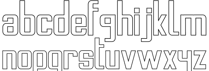 Stanwick Outline Font LOWERCASE