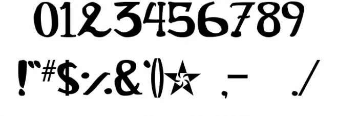 Star-5-Five Font OTHER CHARS