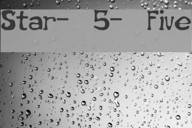 Star-5-Five Font examples