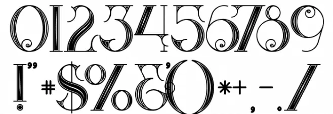 Star Black Inline Font OTHER CHARS