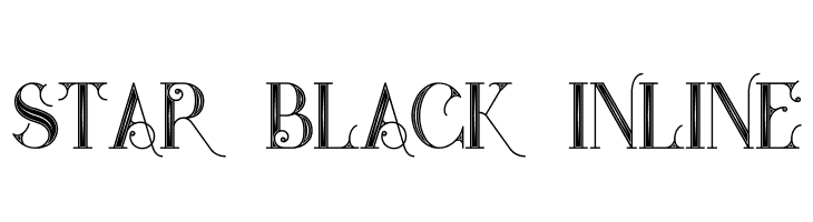 Star Black Inline  Free Fonts Download