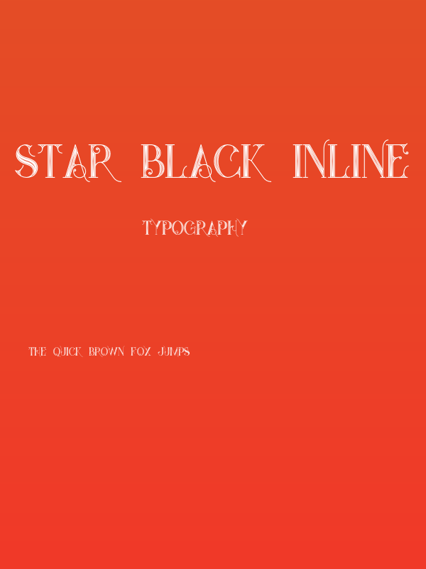 Star Black Inline Poster