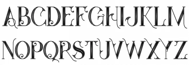 Star Black Inline Schriftart Kleinbuchstaben