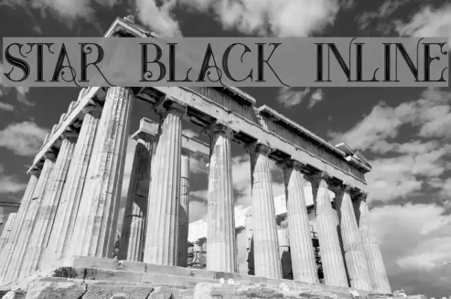 Star Black Inline Font examples