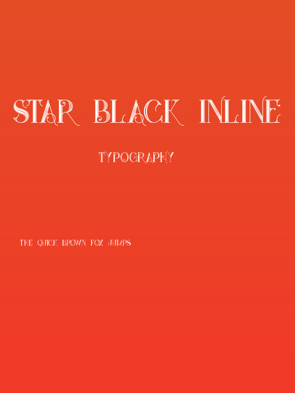 Star Black Inline Poster