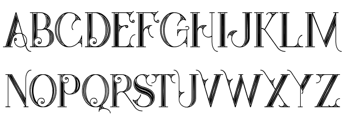 Star Black Inline Font LOWERCASE