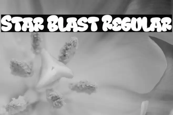 Star Blast Regular Font examples