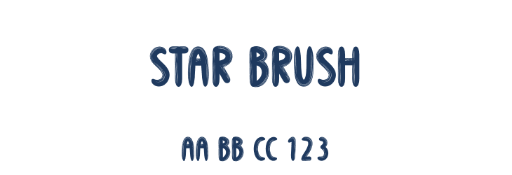 Star Brush Font Preview