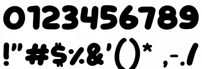 Star Choco Font OTHER CHARS