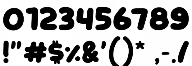 Star Choco Font OTHER CHARS