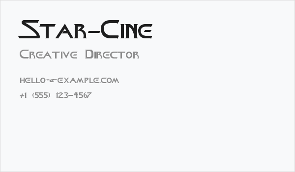 Star-Cine Business Card