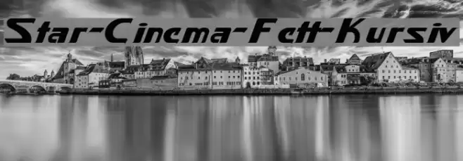 Star-Cinema-Fett-Kursiv Font examples