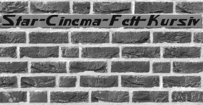 Star-Cinema-Fett-Kursiv Font examples