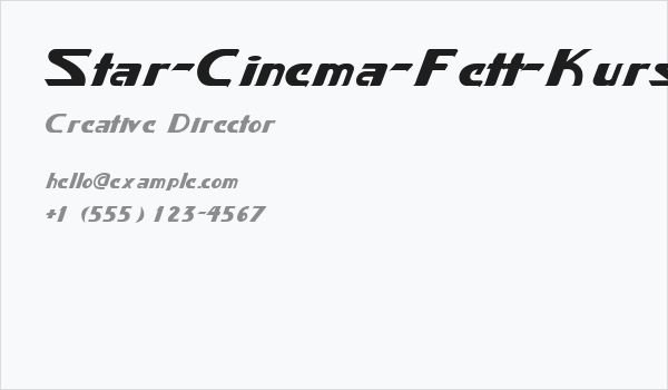 Star-Cinema-Fett-Kursiv Business Card