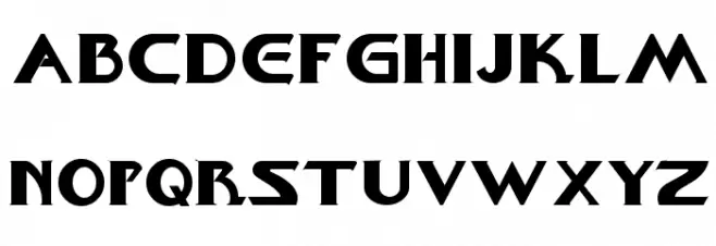 Star Cinema Fett Caratteri MAIUSCOLE