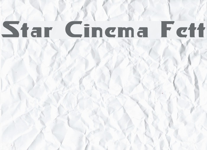 Star Cinema Fett Font examples
