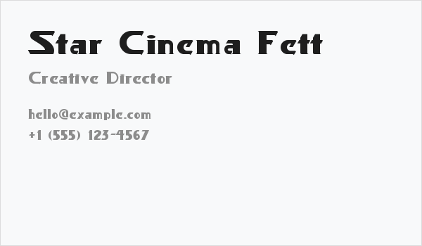 Star Cinema Fett Business Card