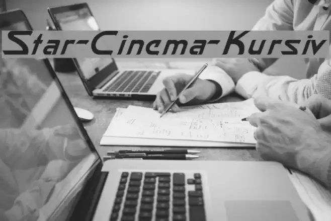 Star-Cinema-Kursiv Font examples