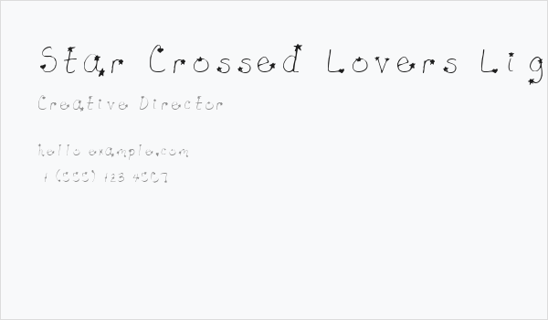 Star-Crossed Lovers Light Business Card
