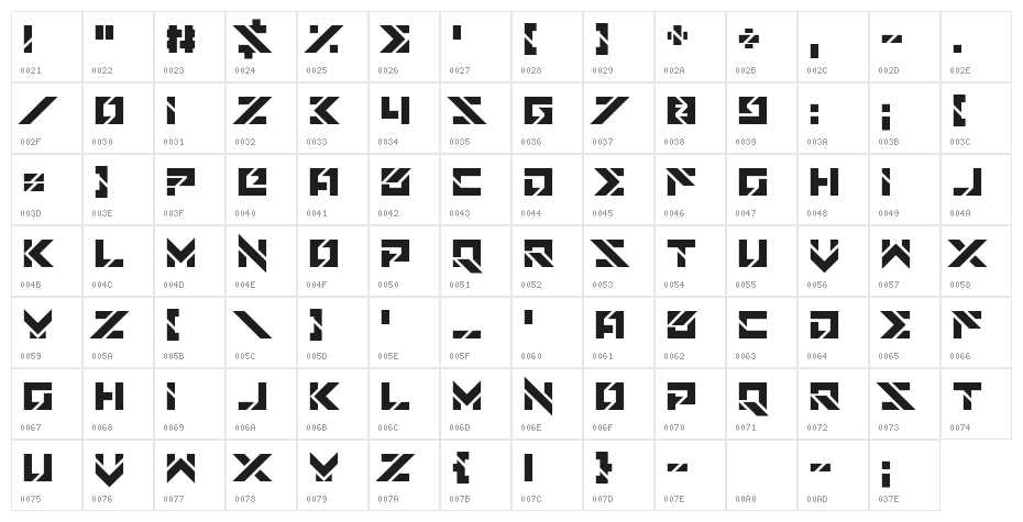 Star Doors Character Map
