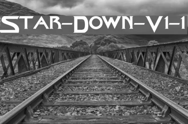 Star-Down-V1-1 Font examples