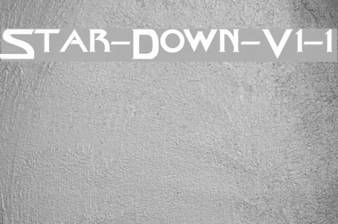 Star-Down-V1-1 Font examples