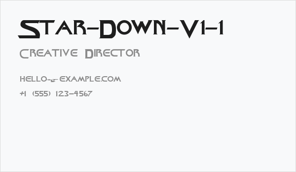 Star-Down-V1-1 Business Card