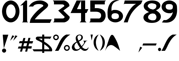 Star-Down Font OTHER CHARS