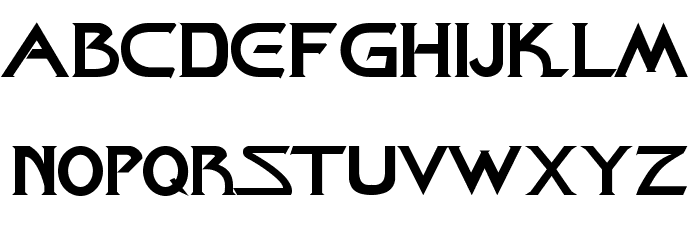 Star-Down Font LOWERCASE