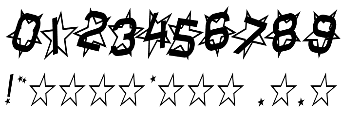 Star Dust Condensed Italic Schriftart Anderer Schreiben