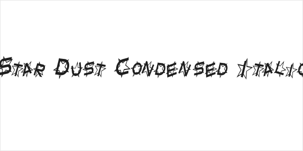 Star Dust Condensed Italic Logo