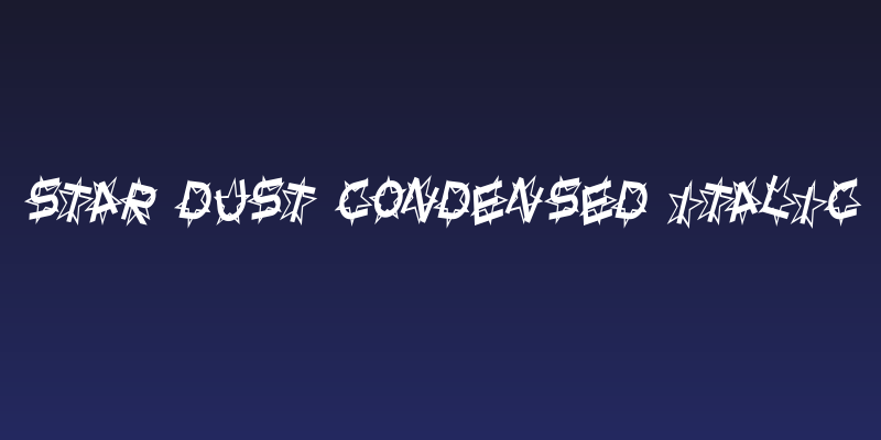 Star Dust Condensed Italic Social Header