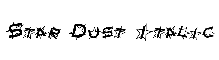 Star Dust Italic Schriftart
