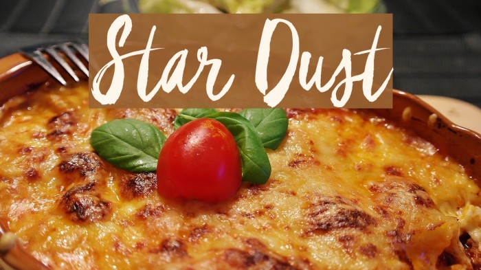 Star Dust Font examples