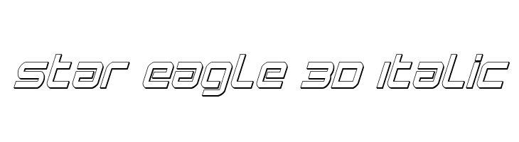 Star Eagle 3D Italic  フリーフォントのダウンロード