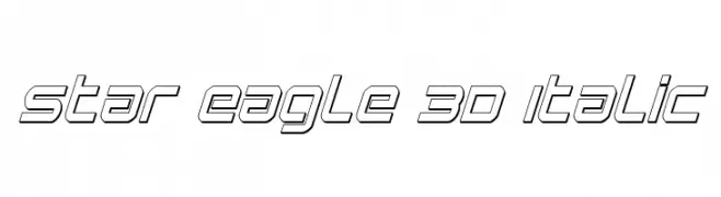 Star Eagle 3D Italic  フリーフォントのダウンロード